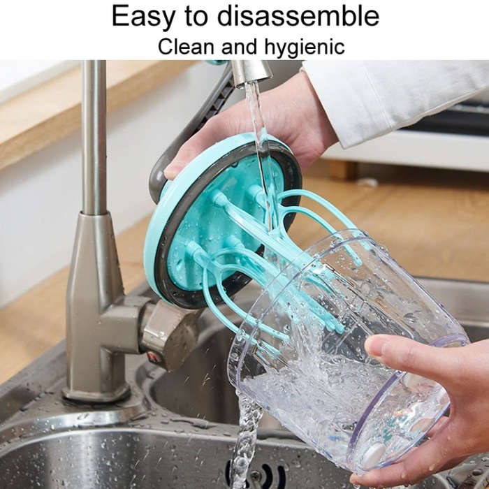 Home Baking Cream Whipper Kitchen Semi-Automatic Hand Egg Whisk Mixing Stick(Green)