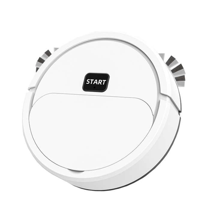 Automatic Mini Sweeping Robot Mopping Sweeping Suction 3 In 1 Cleaning Machine, Color: White Battery