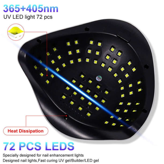 X19Max UV LED Nail Drying Lamp High Power 320W Quick Drying Nail Polish Gel Nail Dryer Light(EU P...