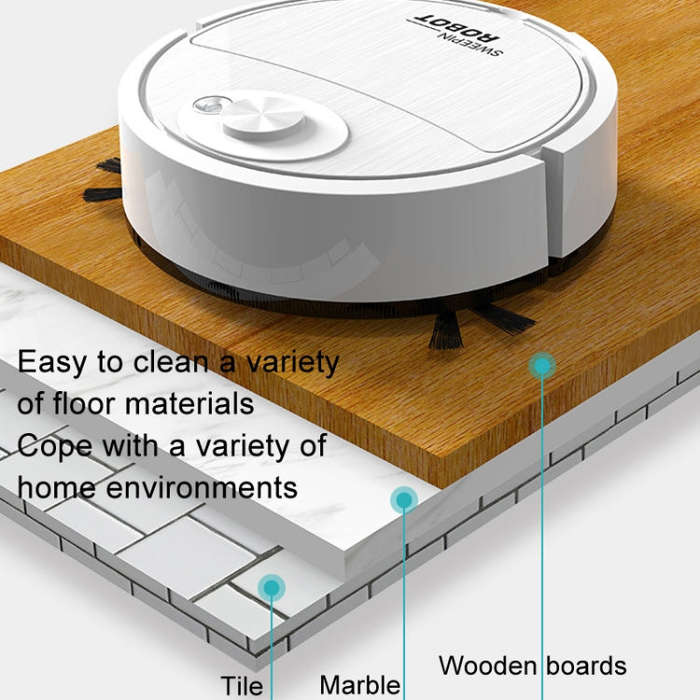 Intelligent Sweeping Robot Sweeping Mopping Suction 3 In 1 Cleaning Machine(8088 Black)