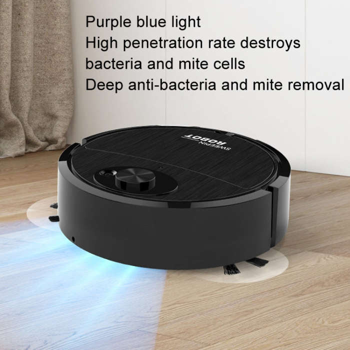 Intelligent Sweeping Robot Sweeping Mopping Suction 3 In 1 Cleaning Machine(8088 Black)