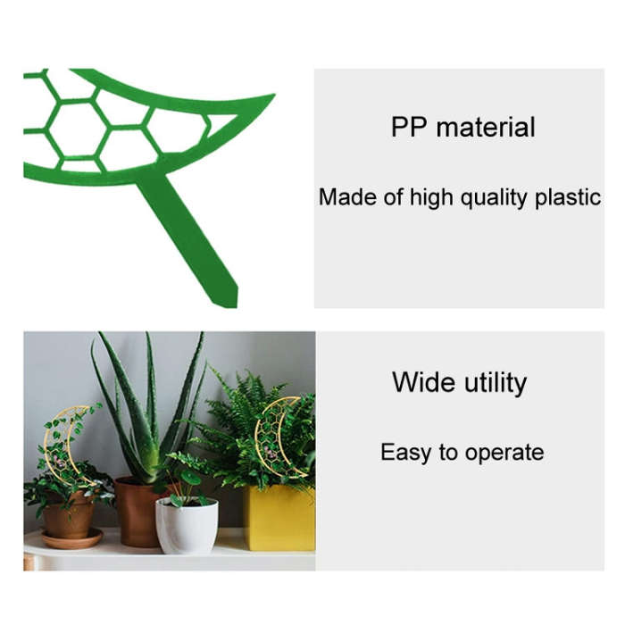 Plastic Moon Climbing Stands Balcony Pot Plant Hauling Gardening Decorative Flower Holder(Green)