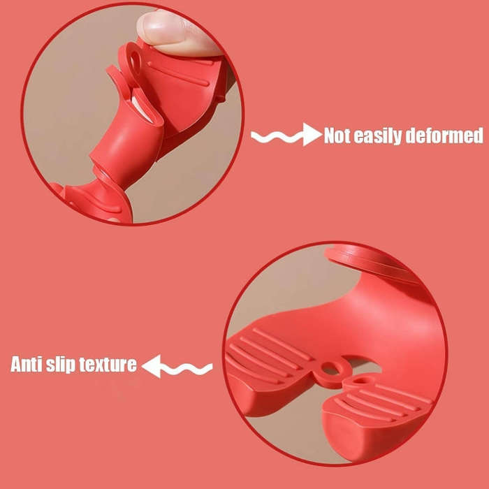 2pcs /Pack Silicone 3-Finger Anti-Scalding Clip Heat Resistant Gloves Bowl Dish Lifter(Purple)