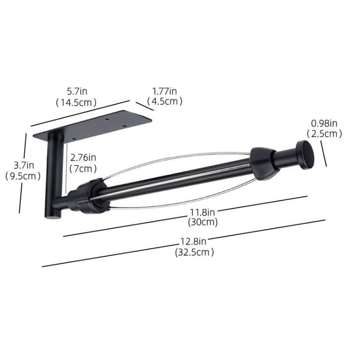 Kitchen Stainless Steel Paper Towel Holder With Damping Cabinet No Punch Roll Paper Cling Film Ho...