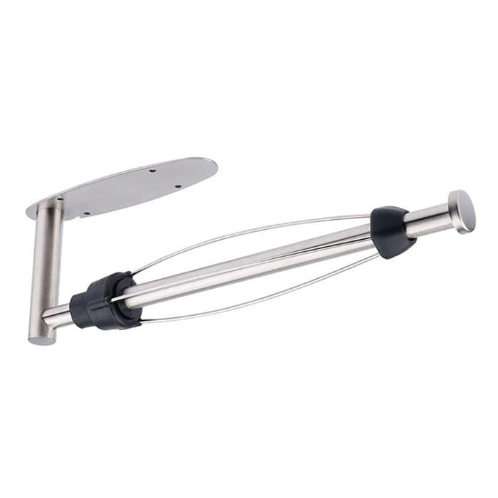 Kitchen Stainless Steel Paper Towel Holder With Damping Cabinet No Punch Roll Paper Cling Film Ho...
