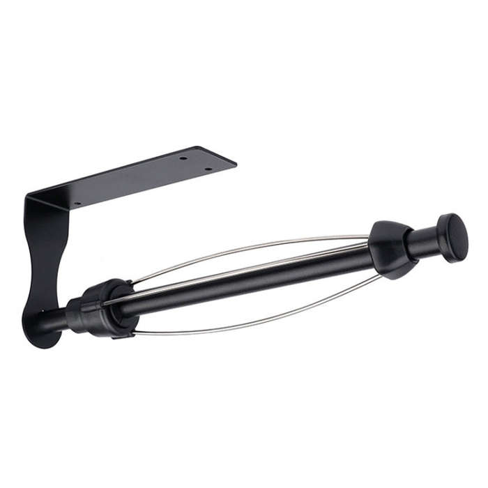 Kitchen Stainless Steel Paper Towel Holder With Damping Cabinet No Punch Roll Paper Cling Film Ho...