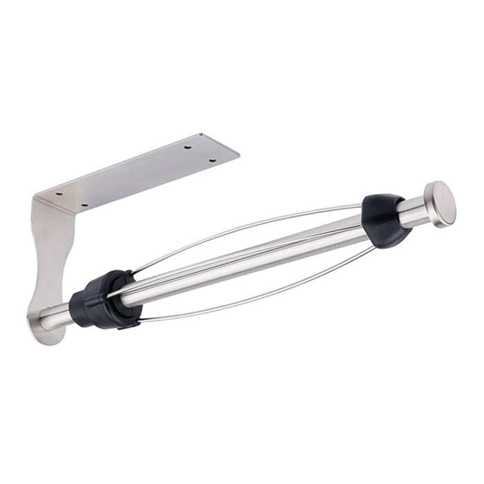 Kitchen Stainless Steel Paper Towel Holder With Damping Cabinet No Punch Roll Paper Cling Film Ho...