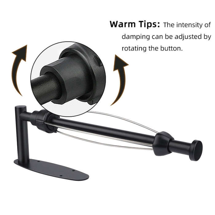 Kitchen Stainless Steel Paper Towel Holder With Damping Cabinet No Punch Roll Paper Cling Film Ho...