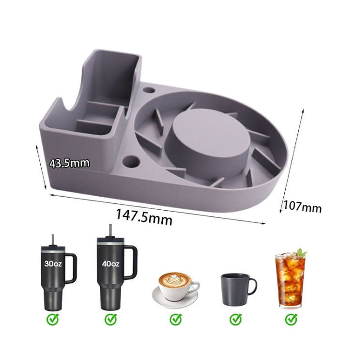 For Stanley 40oz/30oz Tumbler Drain Rack With Lid & Straw Holder(Black)