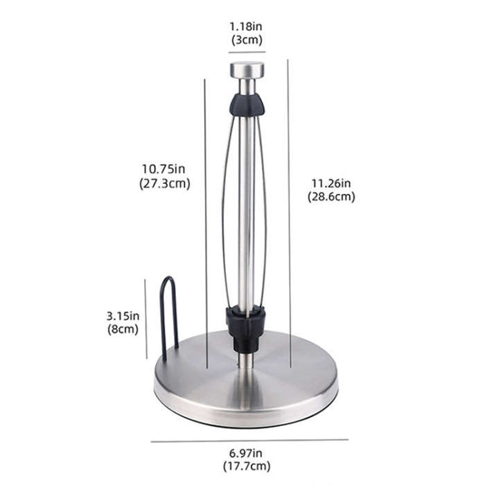 Household Stainless Steel Vertical Paper Towel Holder With Damping Dining Table Kitchen No Punch ...