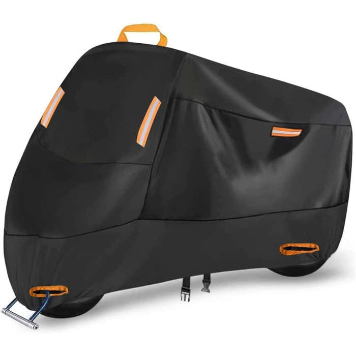 Motorcycle Rain Sun Protection Cover Oxford Cloth Dustproof With Anti-theft Buckle, Size: XL