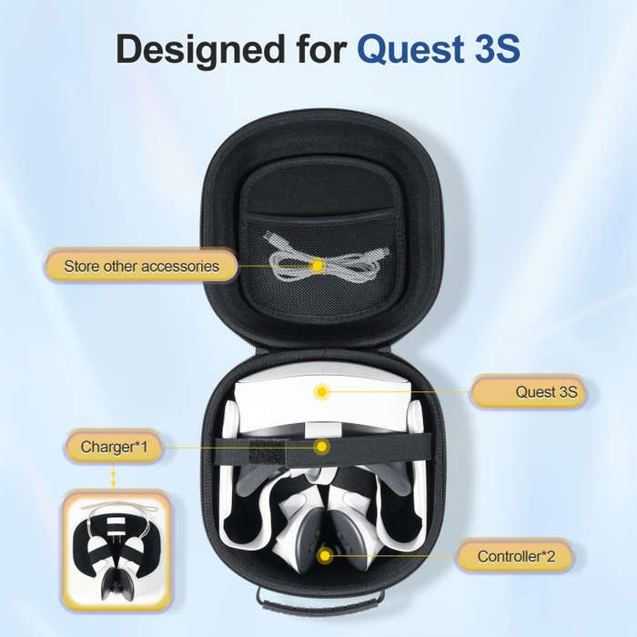 For Quest 3S STARTRC GAMES Oxford Cloth Handheld Storage Bag(Black)