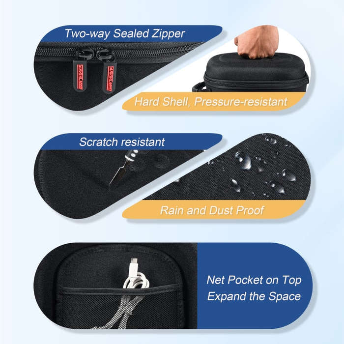 For Quest 3S STARTRC GAMES Oxford Cloth Handheld Storage Bag(Black)