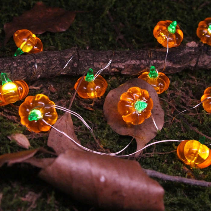 LED Halloween 3D Pumpkin String Lights Bar Shop Ambience Scene Layout Decorative Lanterns, Style:...