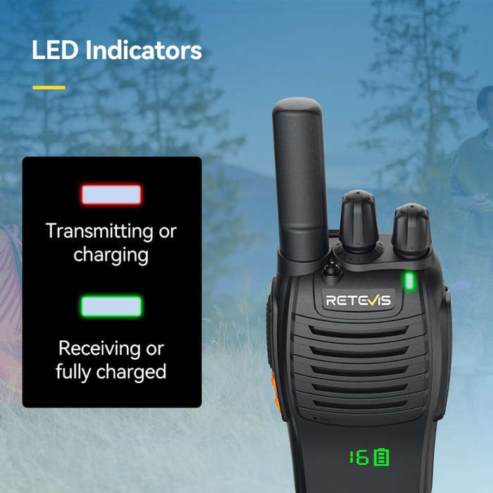 RETEVIS H777 1pair 16 Channels Compact Portable Handheld Walkie Talkie With Charging Base, Style:...