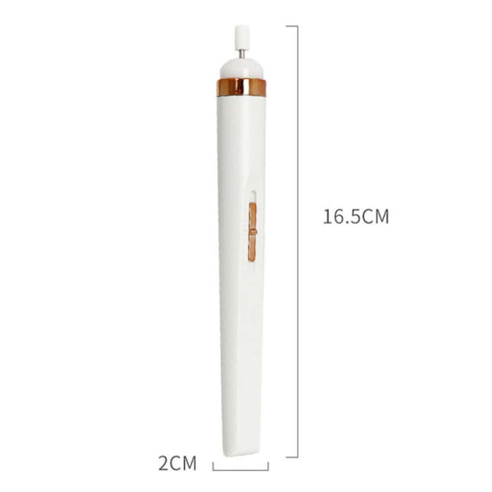 Mini Nail Grinder Nail Remover Portable Electric Nail Tool With Light(White)