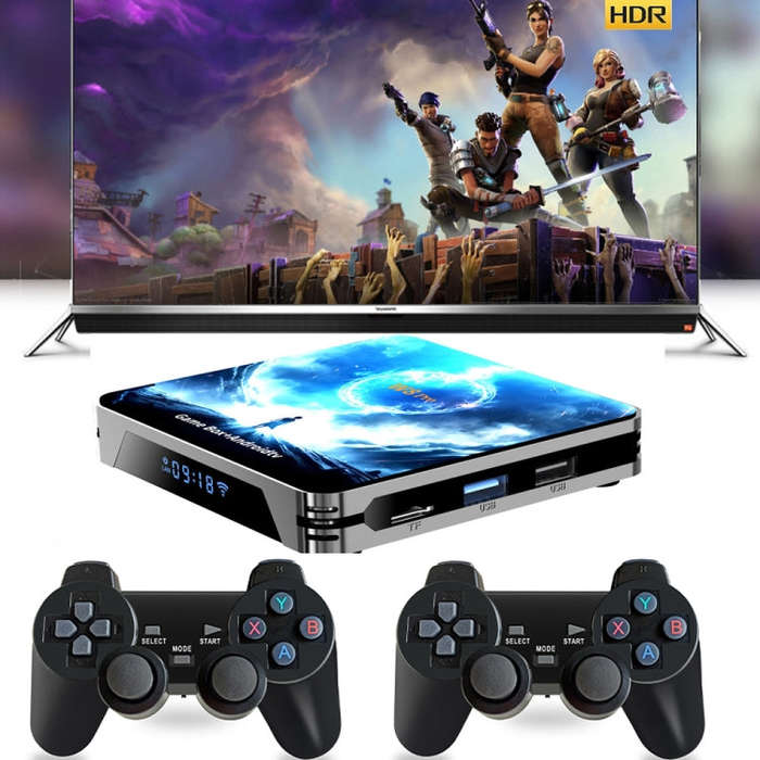 W8PRO 64G Dual System HD Wireless Joystick Retro Gaming Console With 36000+ Games EU Plug