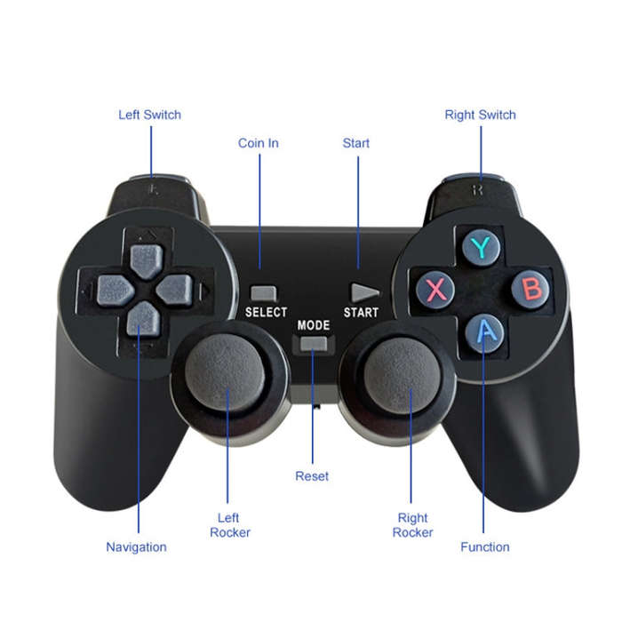 W8PRO 64G Dual System HD Wireless Joystick Retro Gaming Console With 36000+ Games EU Plug