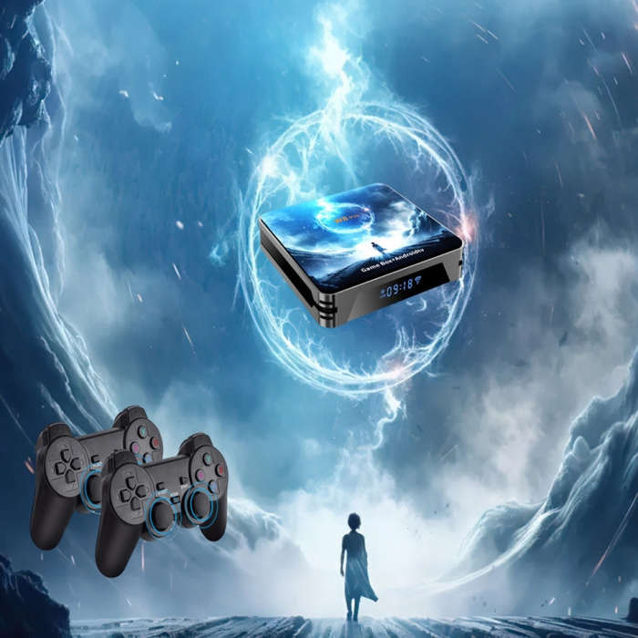 W8PRO 64G Dual System HD Wireless Joystick Retro Gaming Console With 36000+ Games EU Plug