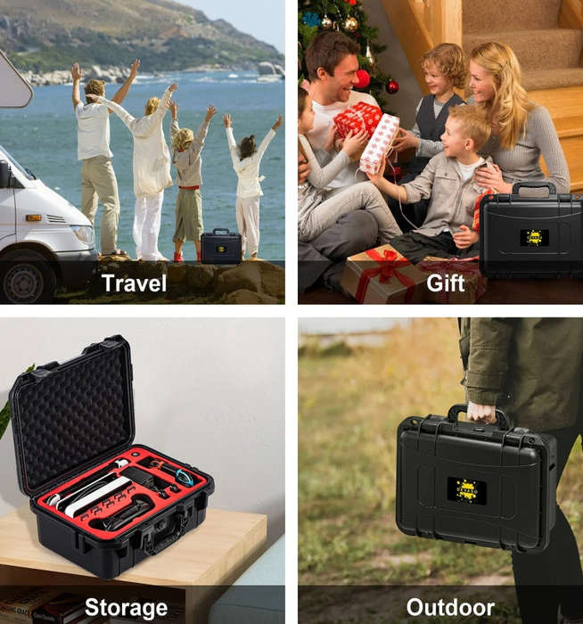 DEVASO For Switch / OLED IP67 Waterproof Storage Case Hardshell Bag, Color: Black White+Shoulder ...