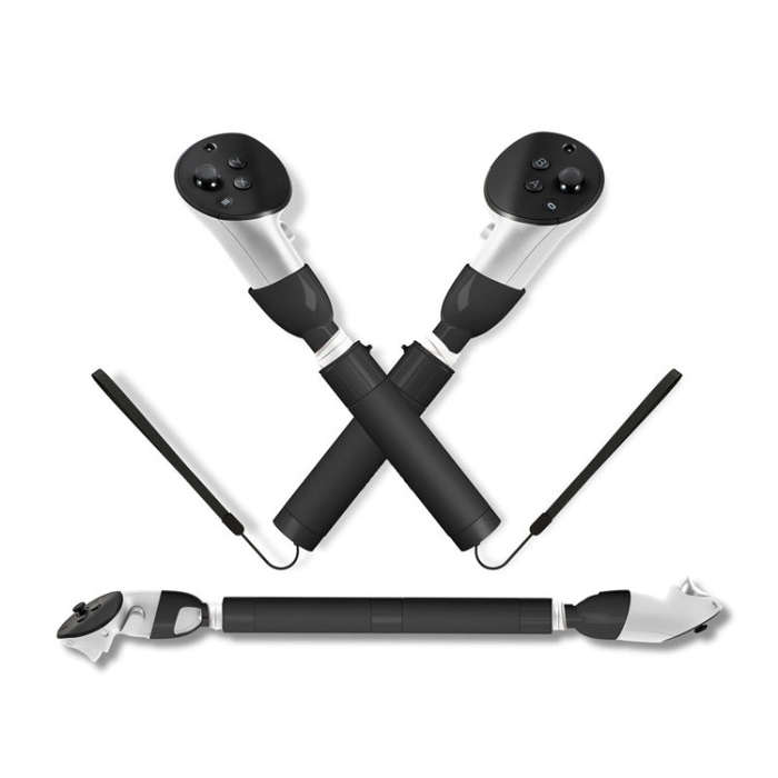 DEVASO For Quest 3S / 3 Game Lightsaber Golf Game Extension Pole Baseball Grip Accessories(Black)