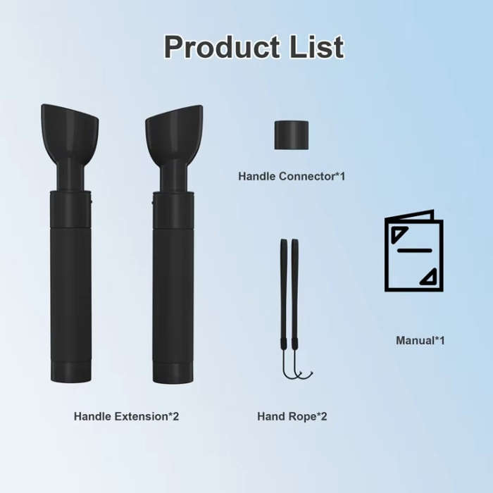 DEVASO For Quest 3S / 3 Game Lightsaber Golf Game Extension Pole Baseball Grip Accessories(Black)