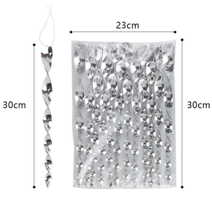 10pcs / Set 30cm Laser Bird Repellent Spiral Wind Reflective Stick Orchard Balcony Garden Decoration