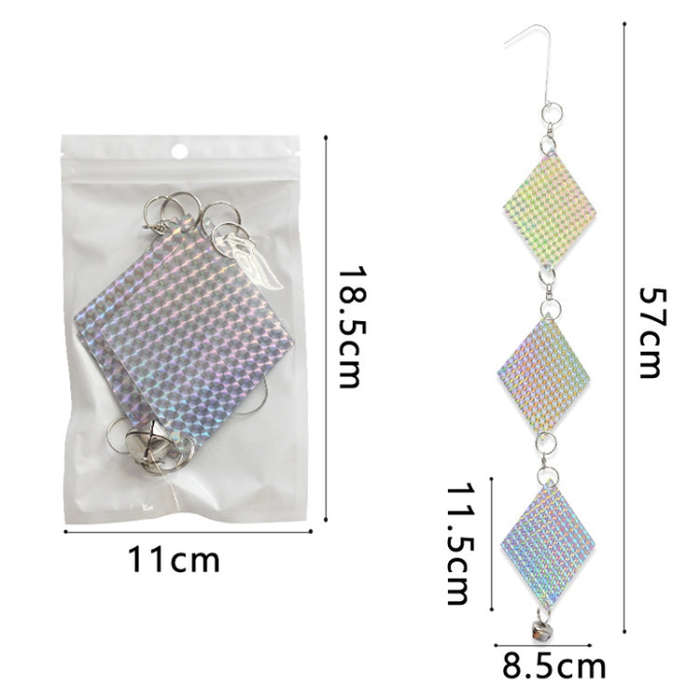 Balcony Laser Reflective Bird Repellers Garden Decoration Bird Repellent Ribbon(Silver)