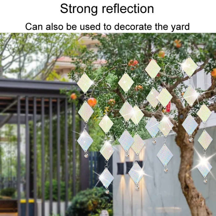 Balcony Laser Reflective Bird Repellers Garden Decoration Bird Repellent Ribbon(Silver)