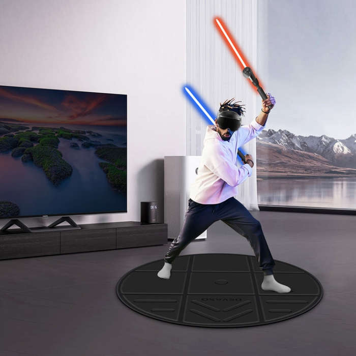 DEVASO VR Glasses Sport Game Simulation Floor Mat(Black)