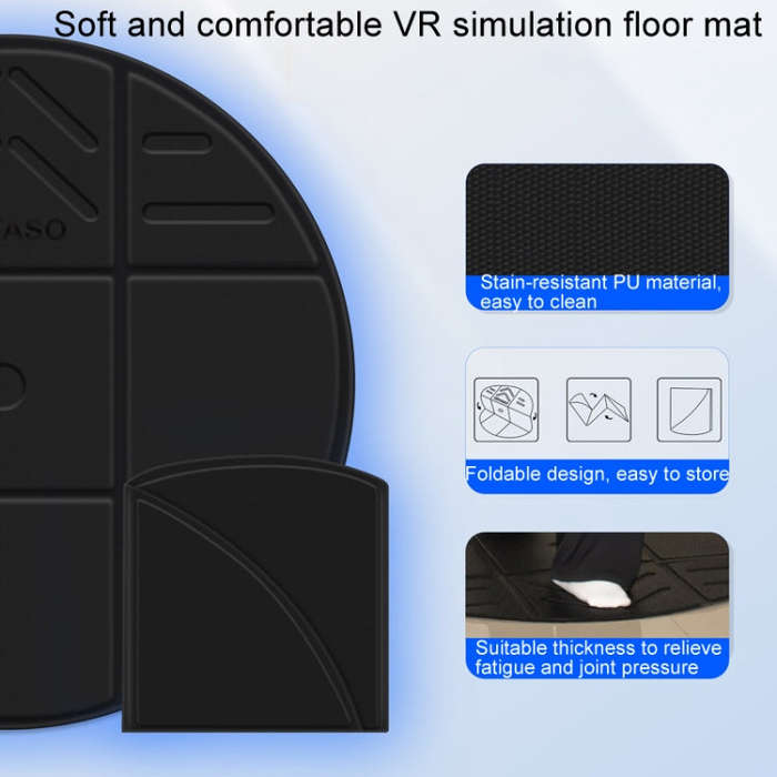 DEVASO VR Glasses Sport Game Simulation Floor Mat(Black)