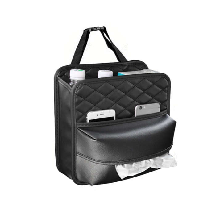 2 In 1 Car Seat Back Storage Hanging Tissue Bag, Style: Standard
