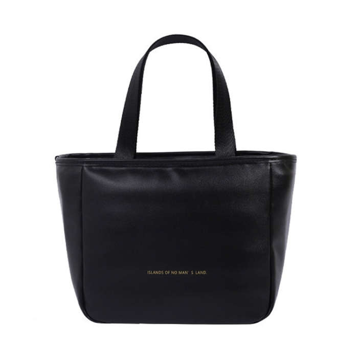 Women Tote Lunch Bag Portable Outdoor Picnic Bento Lunchbox Food Cooler Thermal Bag(Black)