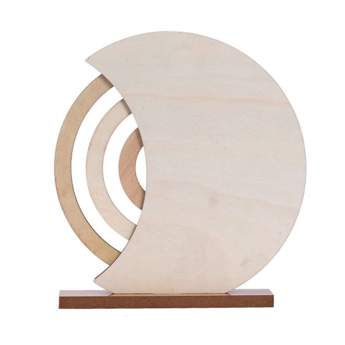 Wooden Manual Rotating Perpetual Calendar Home Decoration Ornaments(Shovel)