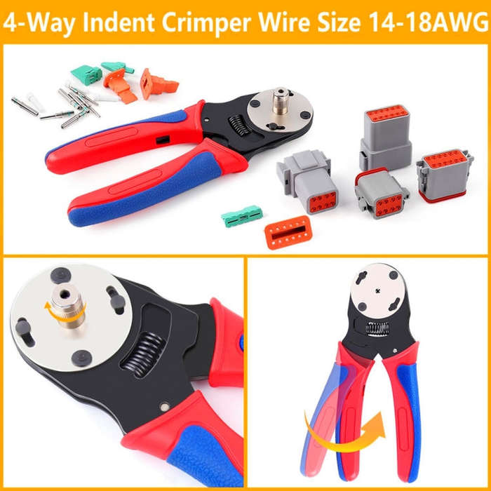 338pcs/Set DT Connector Kit Crimping Tool Set(2P/3P/4P/8P/6P/12P)