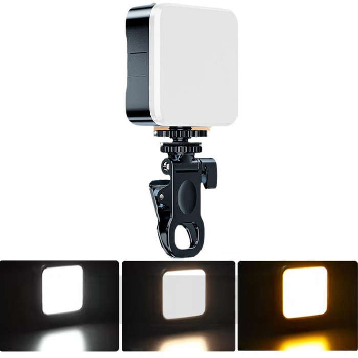 Clip Fill Light with PTZ Video Conference Mobile Phone Camera Photography Lamp, Spec: Battery Typ...