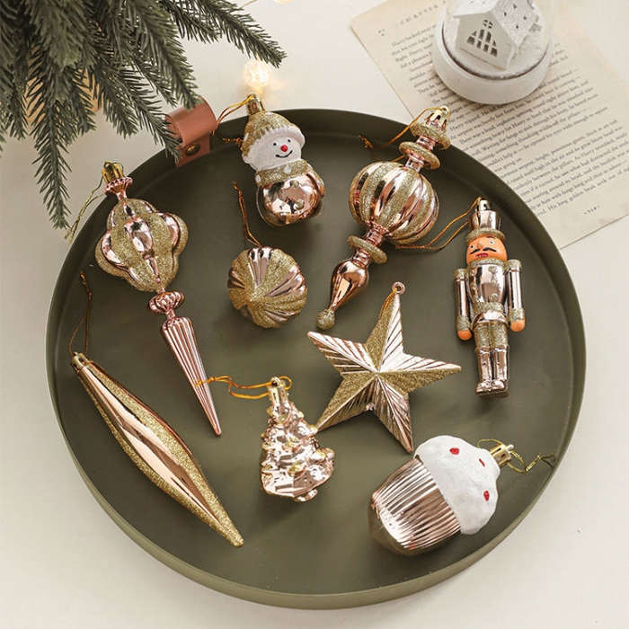 2pcs Christmas Decoration Christmas Tree Pendant Hanging Ornament, Style: Onion Heads
