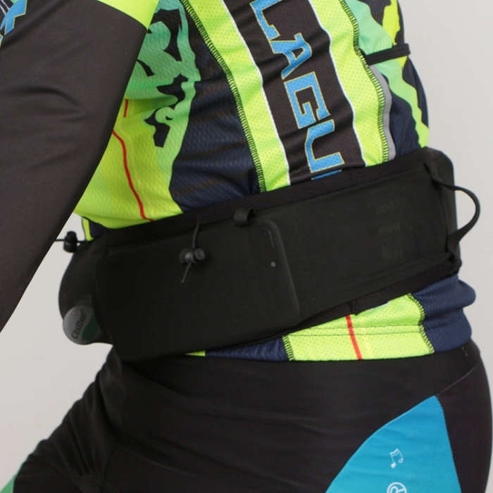 Close-fitting Sports Waist Bag Lightweight Marathon Running Belt, Size: XL(Black)