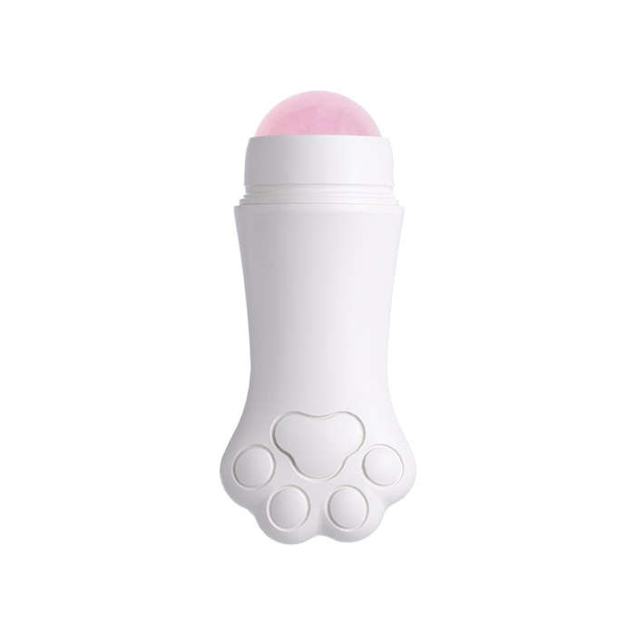 Natural Rose Quartz Face Oil Absorbing Roller Volcanic Stone Facial Skin Repair Cleansing Massage...