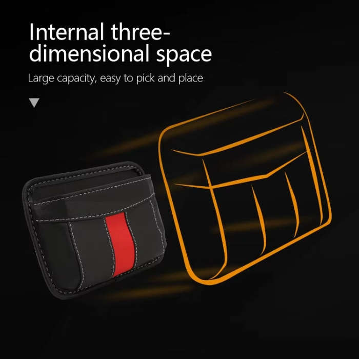 Multifunctional Car-Mounted Adhesive Mesh Bag For Storage Hanging Bags(Black)