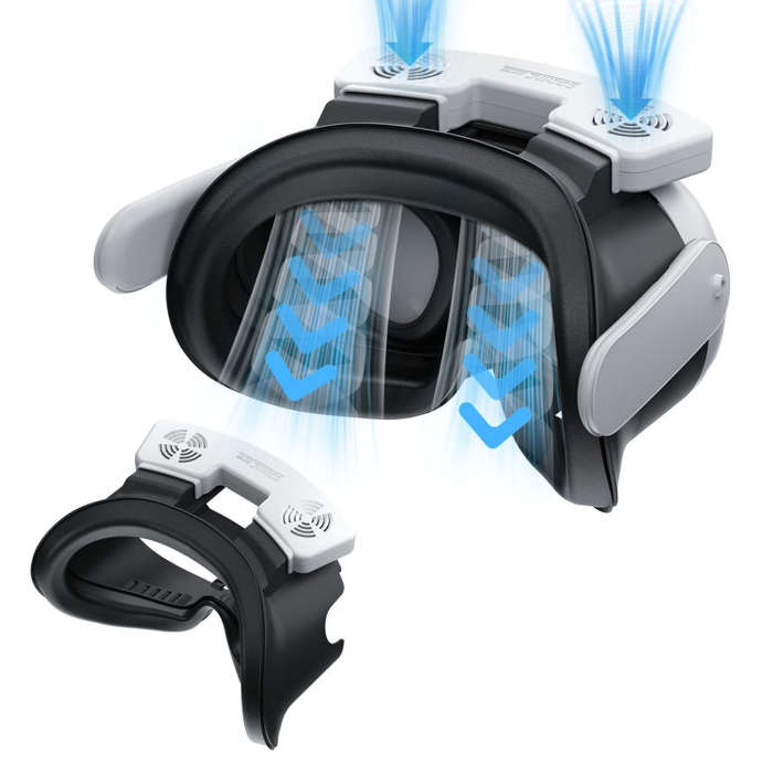 For Quest 3 STARTRC GAMES VR Air Circulation Quick Removal Breathable Replacement Mask(With Fan)