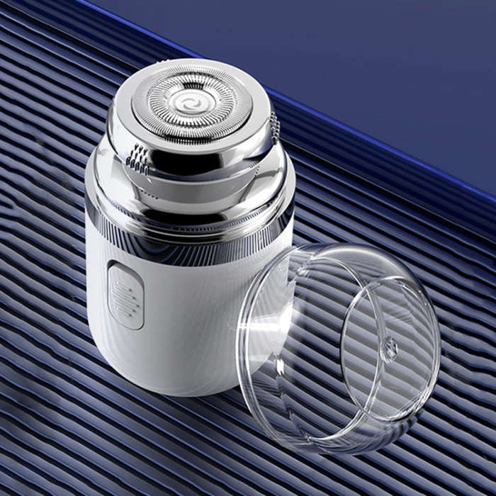 TY-500 2 in 1 Mini Portable Rechargeable Electric Shaver Shaving Razor(White)