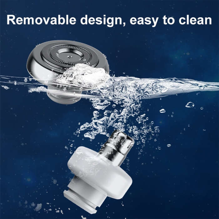TY-500 2 in 1 Mini Portable Rechargeable Electric Shaver Shaving Razor(White)