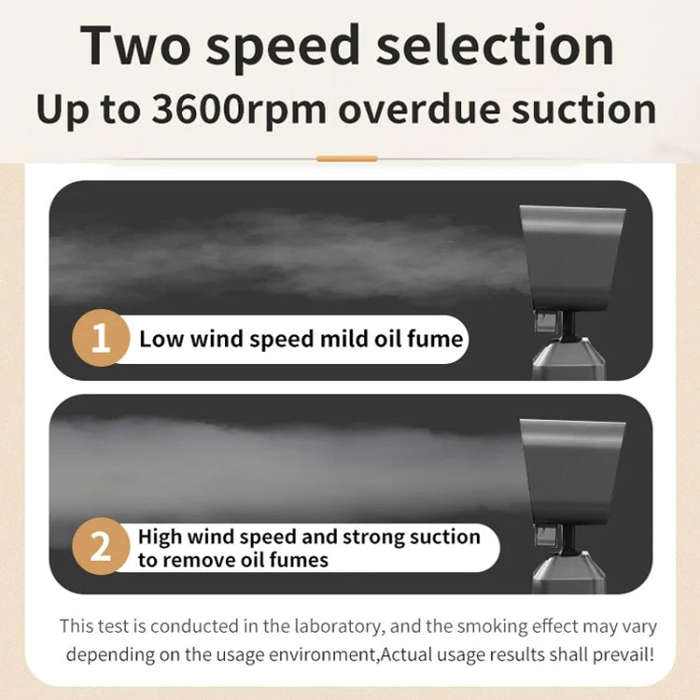 Desktop Range Hood Barbecue Small Movable Liftable Extractor Hood 2 Wind Speeds Adjust EU Plug