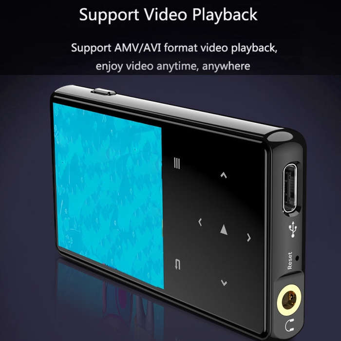Bluetooth MP3/MP4 Music Player Portable Walkman, Memory: 16GB(Black)