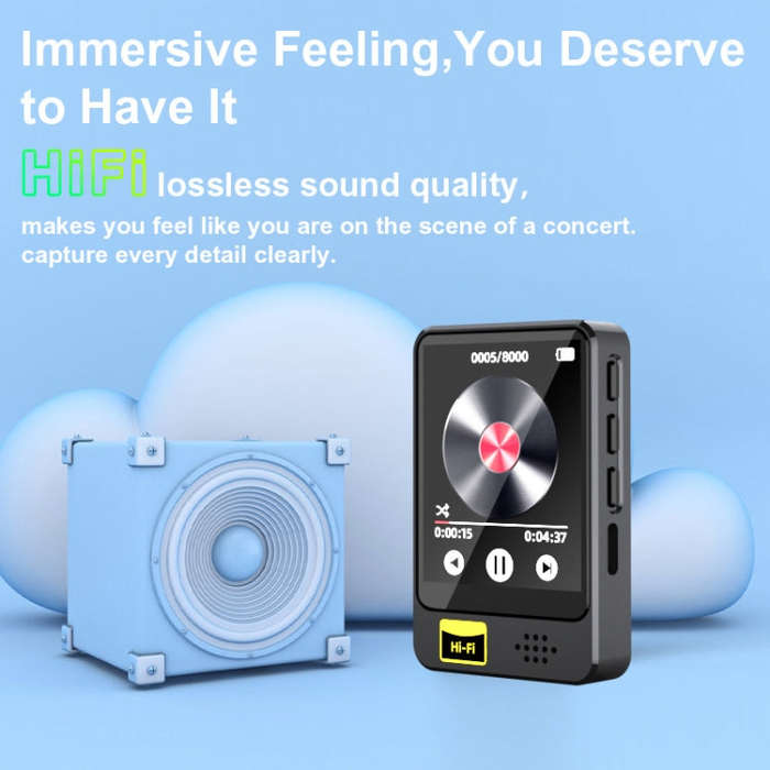 MP3 / MP4 Music Player Bluetooth Radio E-book Playback Walkman, Memory: No TF Card(Black)