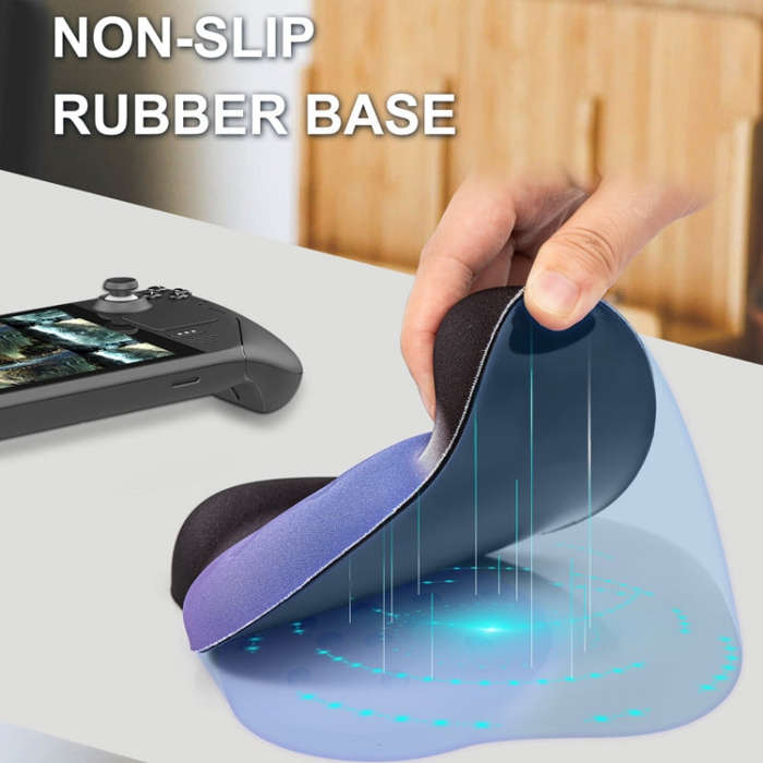 DEVASO 1pair Palm Memory Foam Hand Rest Pad Wrist Mat