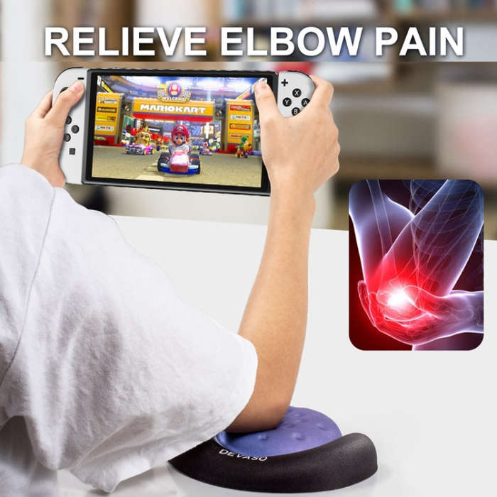 DEVASO 1pair Palm Memory Foam Hand Rest Pad Wrist Mat