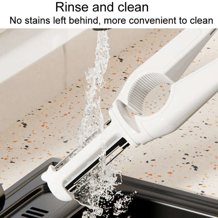 Kitchen Household Stainless Steel Multifunctional Peeler Bottle Opener 2 In 1(White)