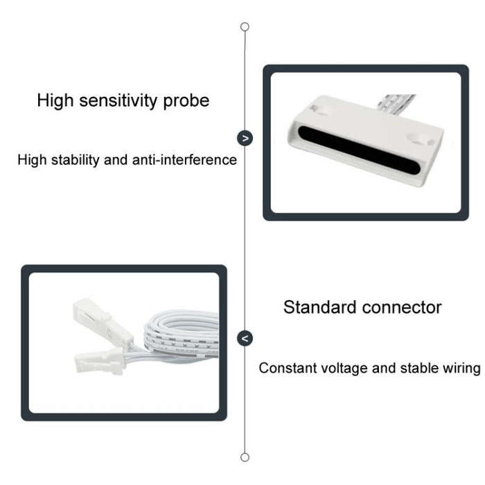 Cabinet External Integration Double Door Control Square Sensor Switch, Style: Split Control